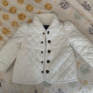 Ralph Lauren Toddler white quilt jacket